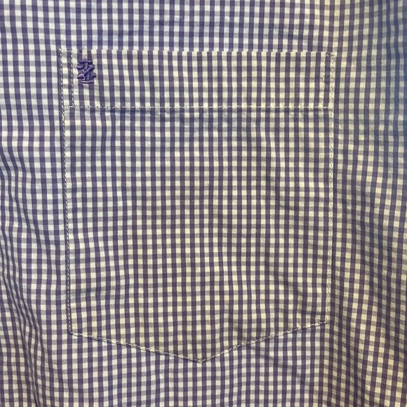 Men’s IZOD Purple Checkered Shirt - Picture 3 of 5